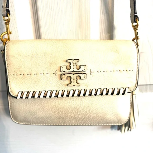Tory Burch McGraw Whipstitch Crossbody Bag in New Ivory - Picture 5 of 8